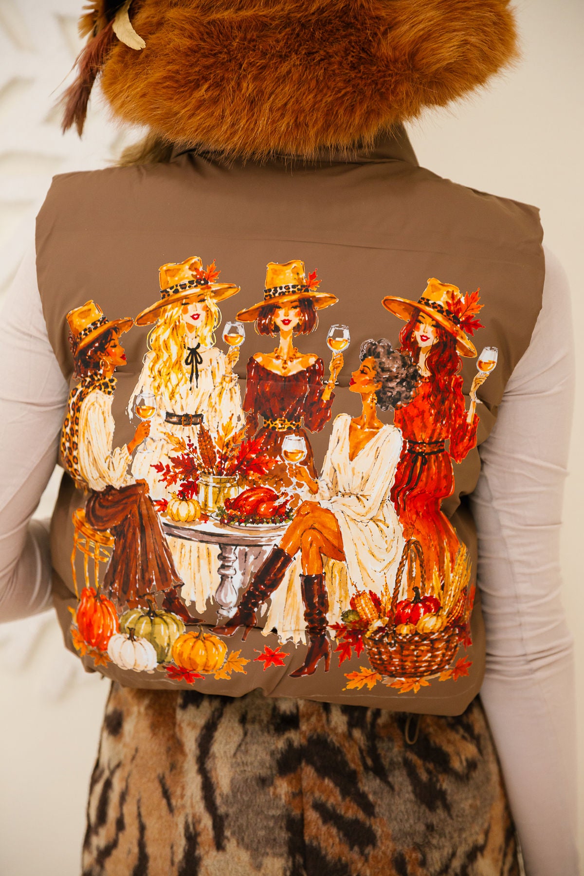 HARVEST HAPPY HOUR BROWN VEST