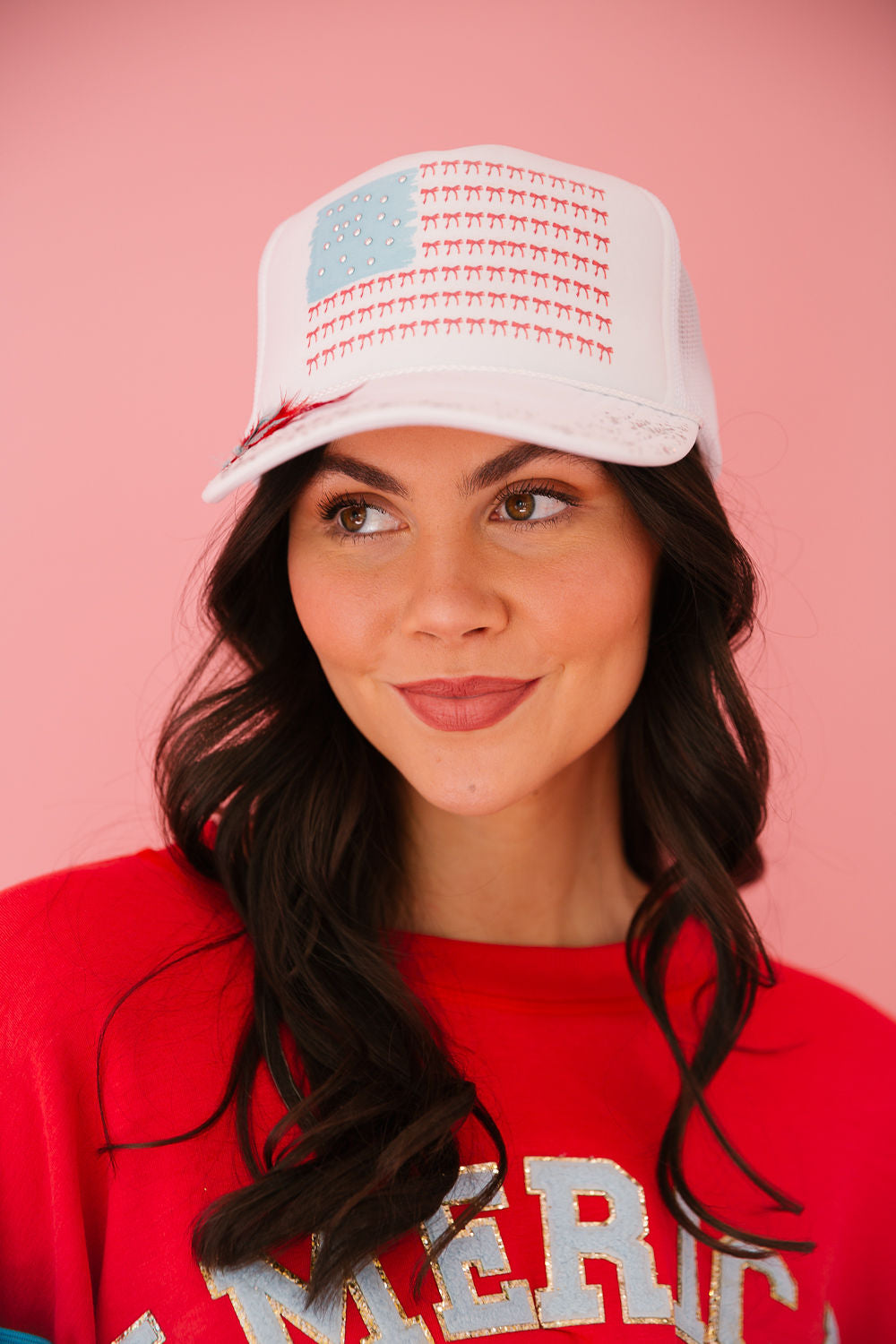 BOW FLAG WHITE TRUCKER HAT TRUCKER HAT Judith March   