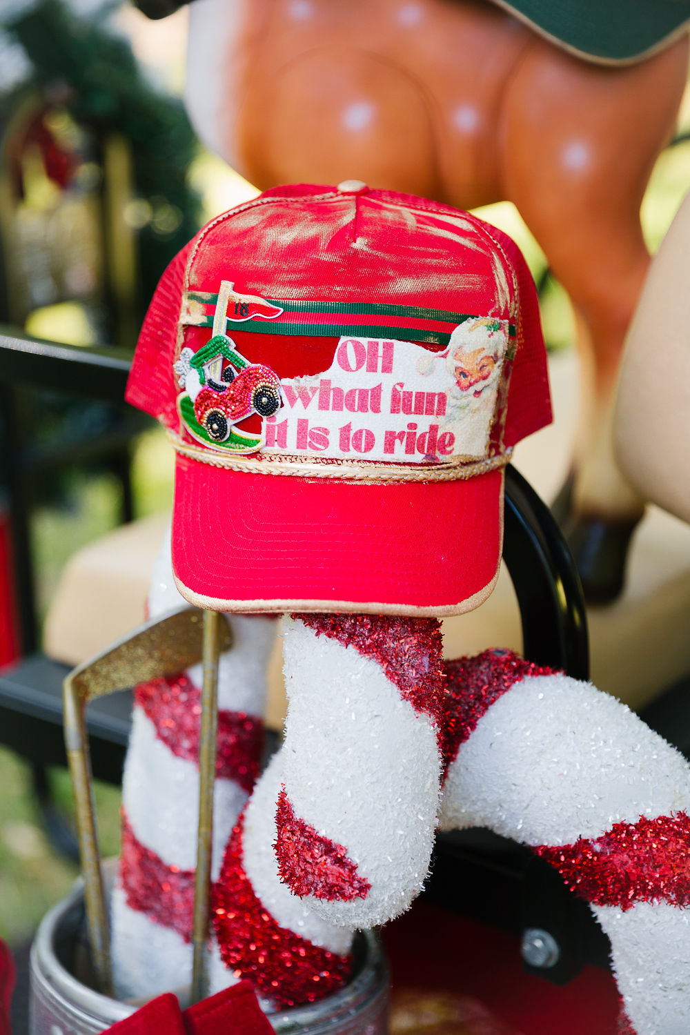 18TH HOLE SANTA STRUCTURED HAT TRUCKER HAT Judith March