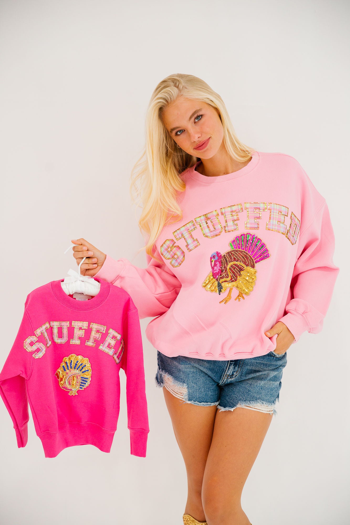 STUFFED PINK PULLOVER PULLOVER Judith March