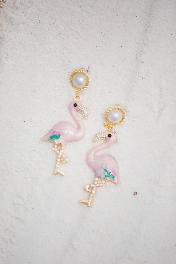 FLAMINGO PEARL EARRINGS earrings Judith March