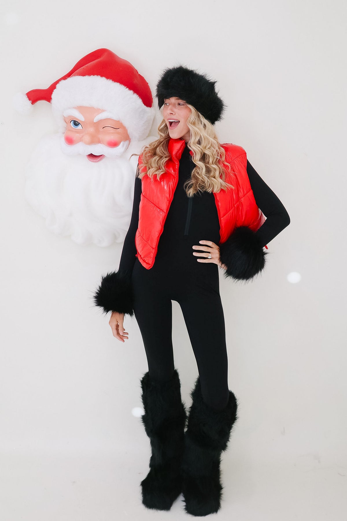 FROSTED & FABULOUS FUR CUFF BODYSUITS BODYSUIT Judith March
