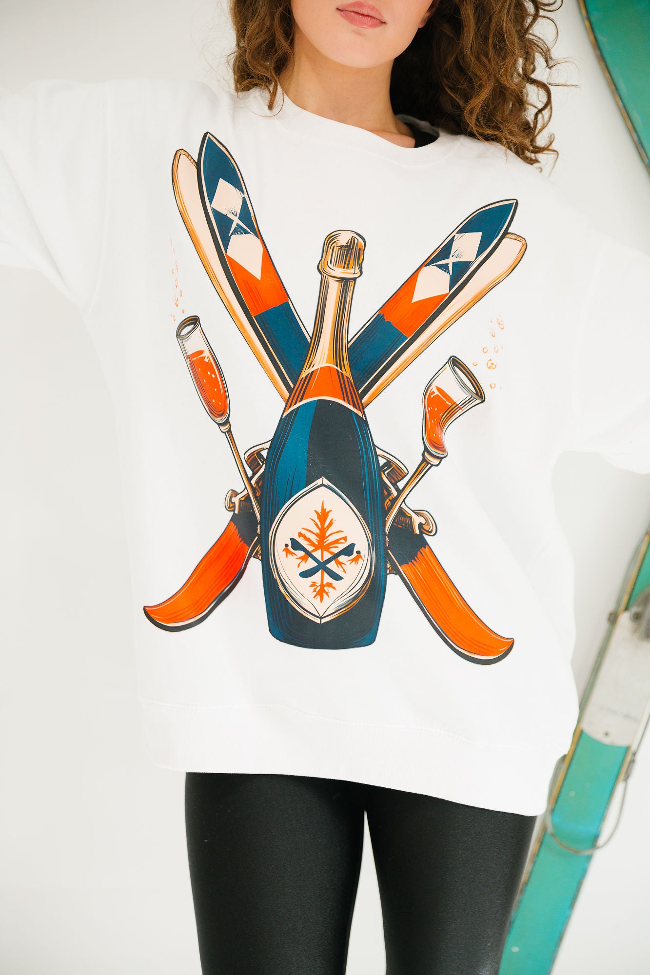 SKI CLUB WHITE PULLOVER PULLOVER Judith March