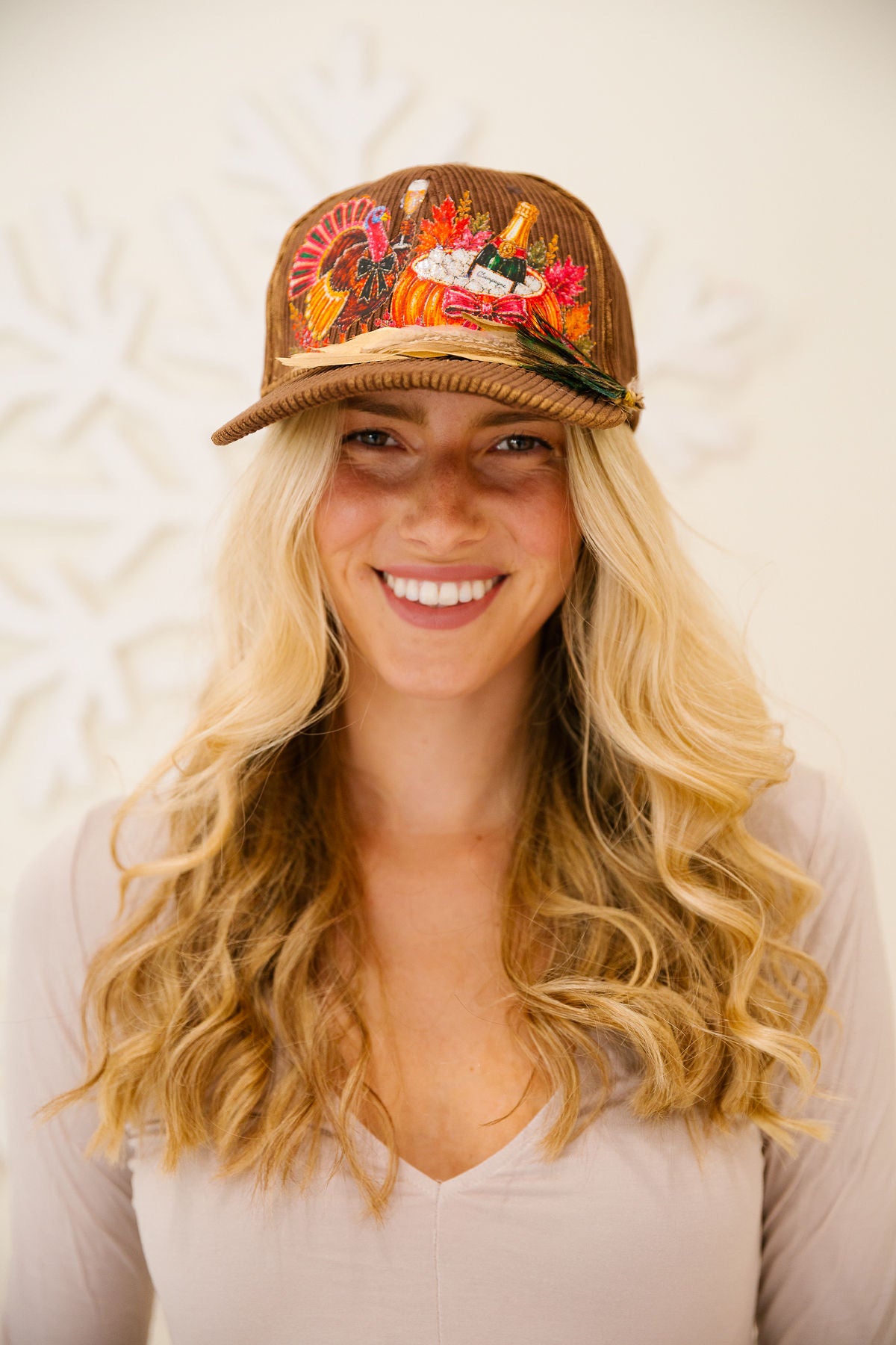 CHEERS TO THE TURKEY TRUCKER HAT TRUCKER HAT Judith March