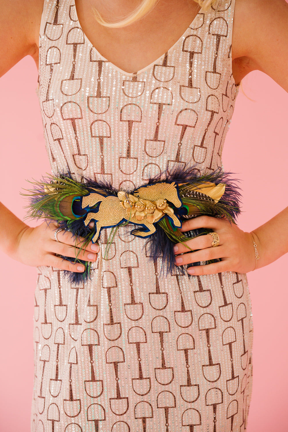 HORSE BITS SEQUIN DRESS DRESS Judith March