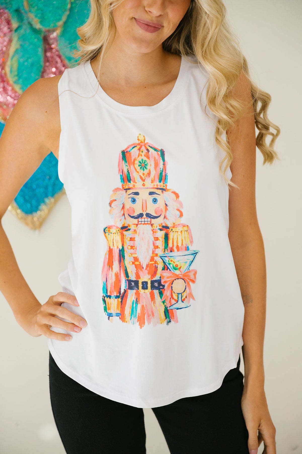 TIPSY TOY SOLIDER TEE/TANK TEE Judith March SMALL TANK