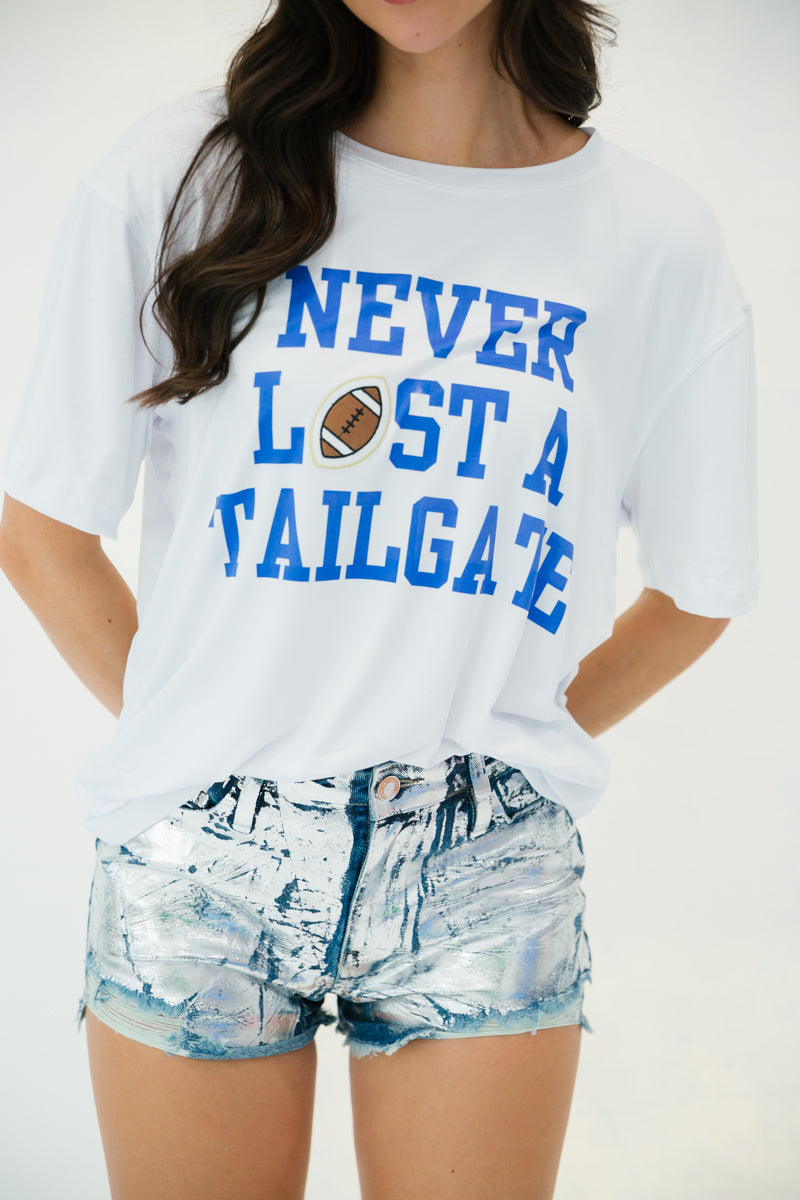NEVER LOST A TAILGATE SHORT SLEEVE TEE gameday23 Judith March SMALL  