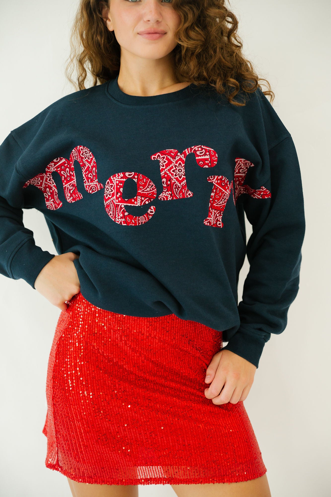 MERRY NAVY PULLOVER PULLOVER Judith March