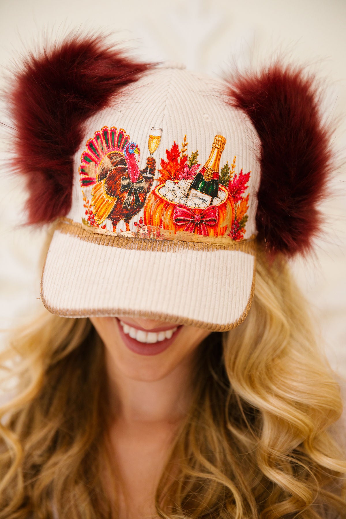 TIPSY TURKEY FUR TRUCKER HAT