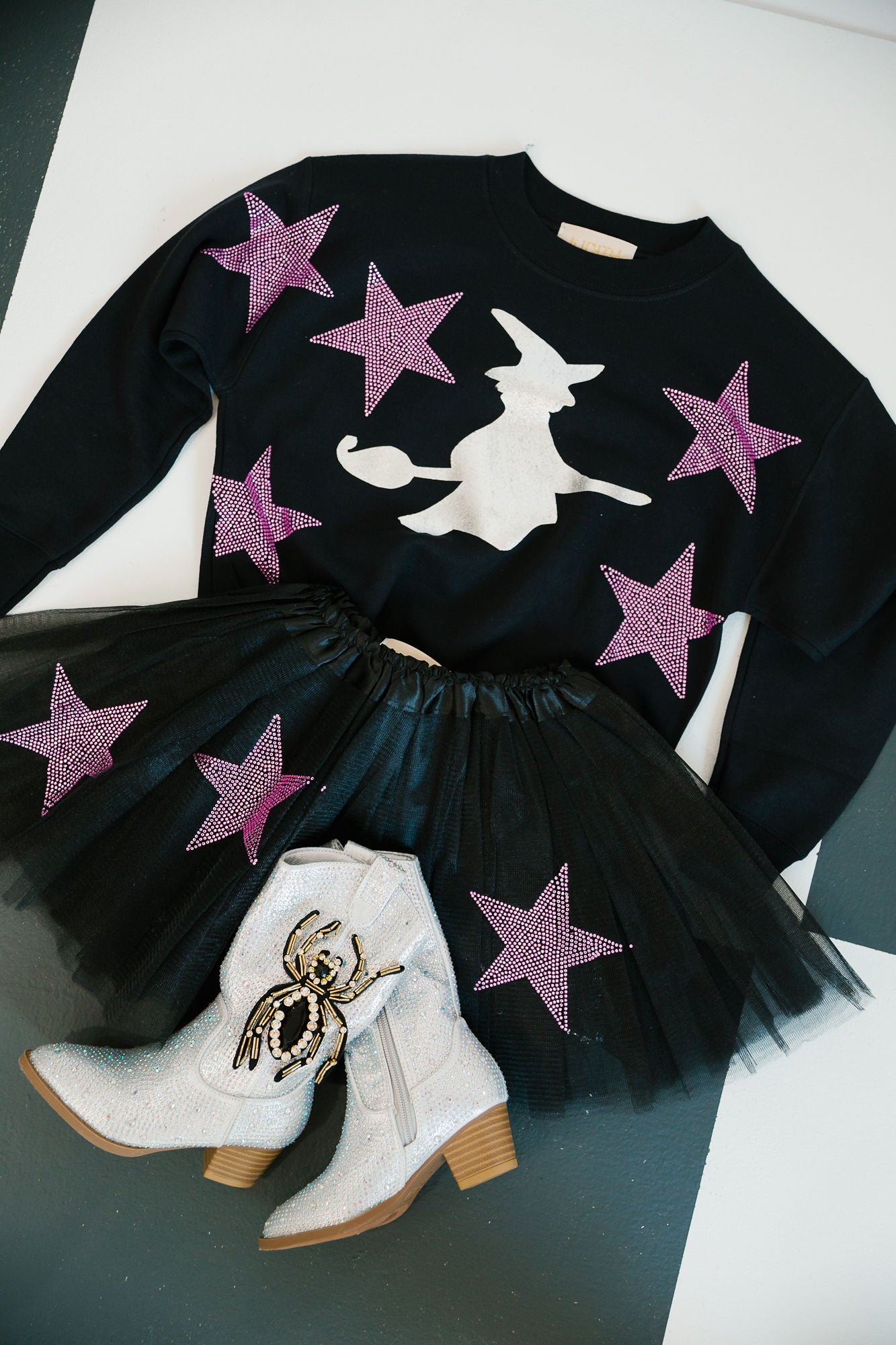 MINI KIDS STARRY WITCH BLACK PULLOVER PULLOVER Judith March