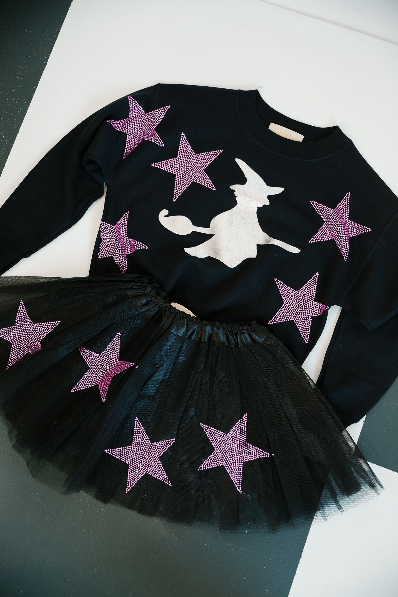 MINI KIDS STARRY WITCH BLACK PULLOVER PULLOVER Judith March