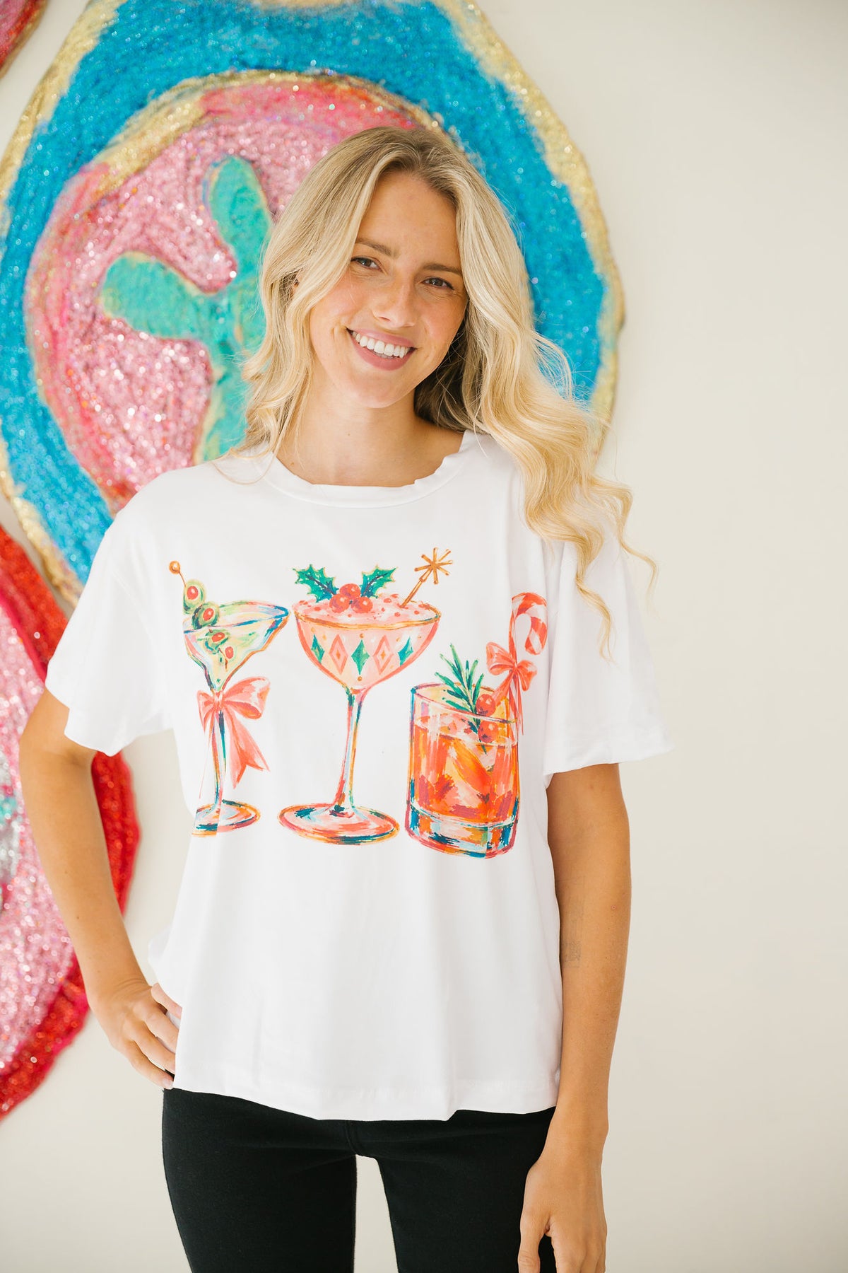 MARTINIS & MISTLETOE TEE/TANK TEE Judith March MEDIUM TEE