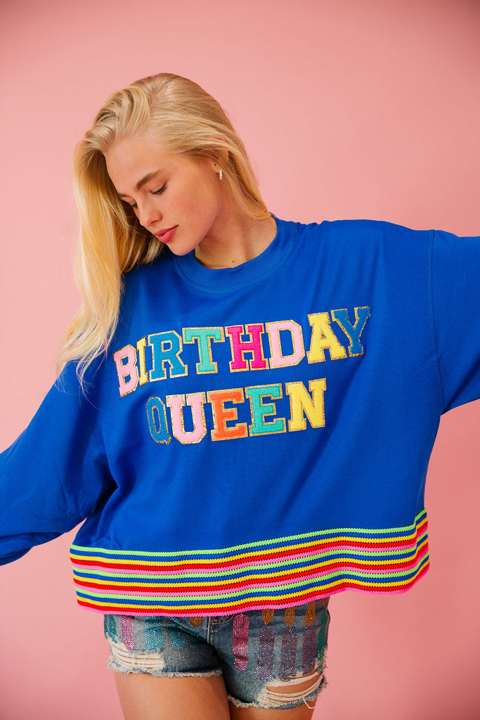 BIRTHDAY QUEEN ROYAL RIBBON PULLOVER pullover Judith March