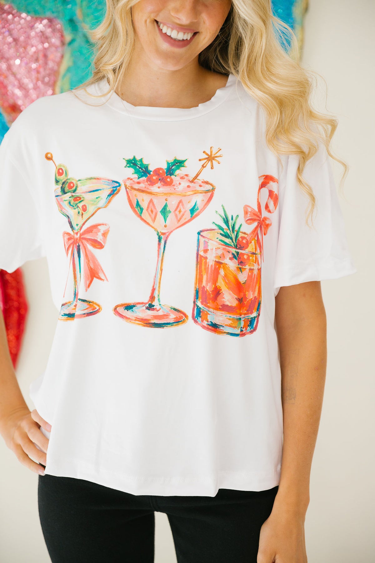 MARTINIS & MISTLETOE TEE/TANK TEE Judith March SMALL TEE