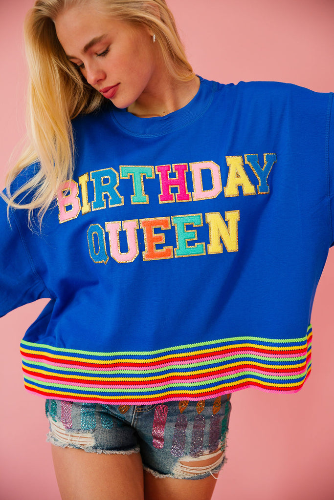 BIRTHDAY QUEEN ROYAL RIBBON PULLOVER pullover Judith March