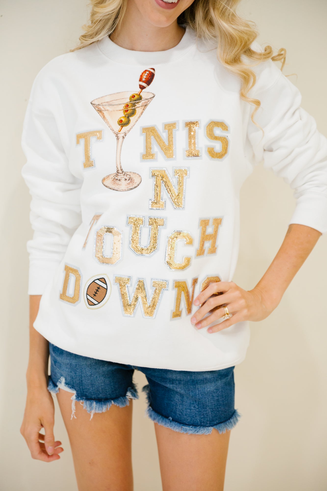 TINIS N TOUCHDOWNS PULLOVERS SWEATER Judith March