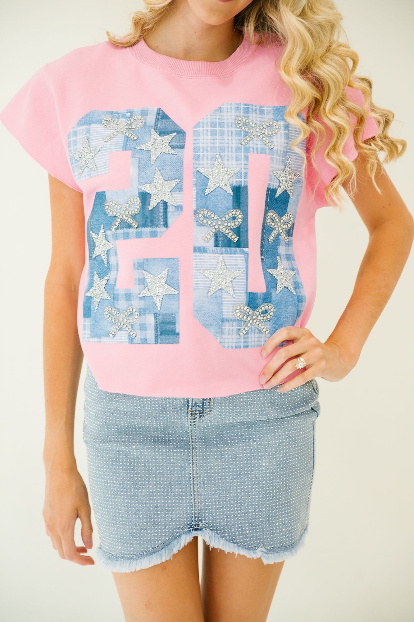 CUSTOM DENIM QUILT NUMBER PULLOVER PULLOVER Judith March