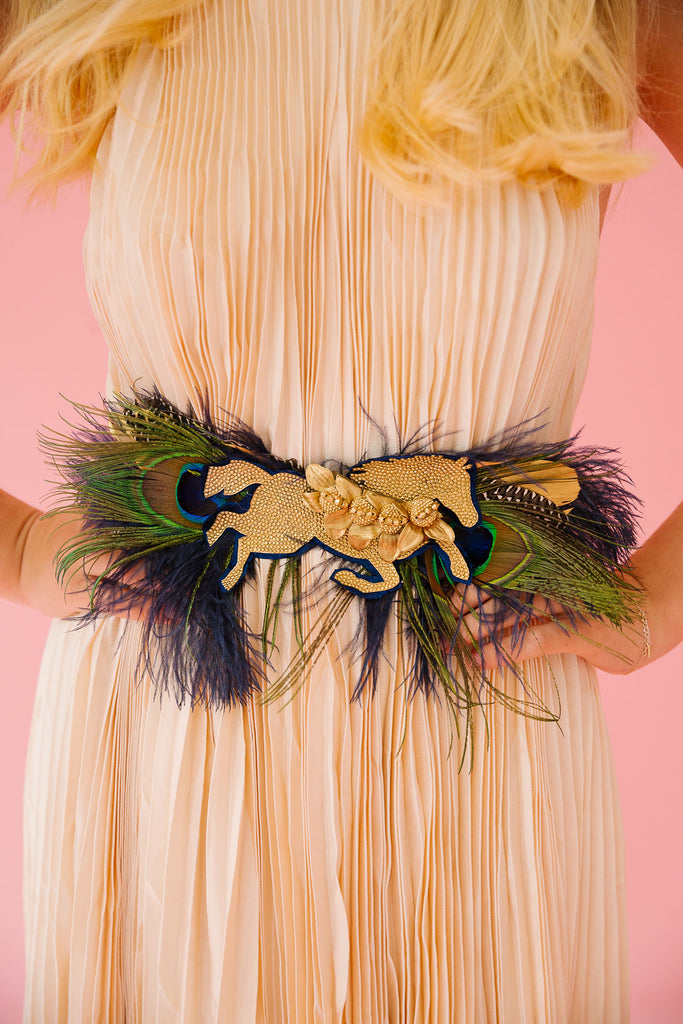 OWN THE RACE FEATHER BELT BELT Judith March   