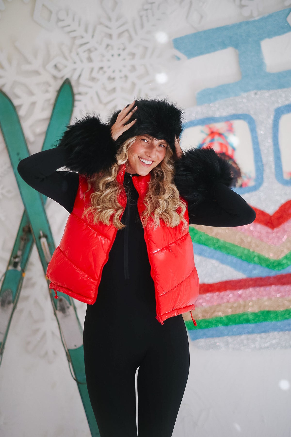 FROSTED & FABULOUS BLACK SKI BASE LAYER SKI SUIT Judith March