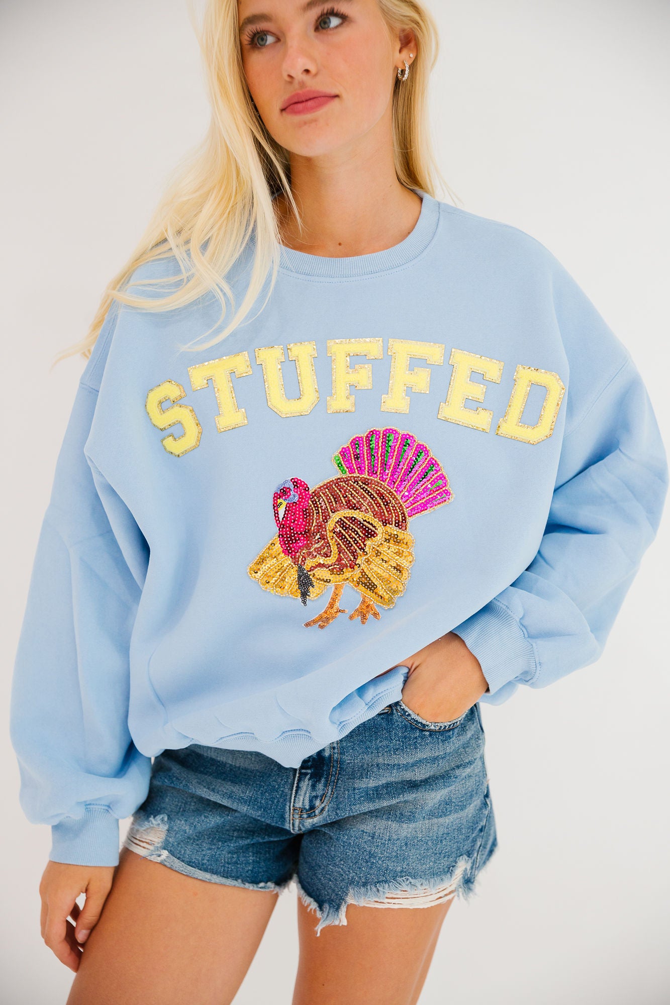STUFFED BLUE PULLOVER PULLOVER Judith March