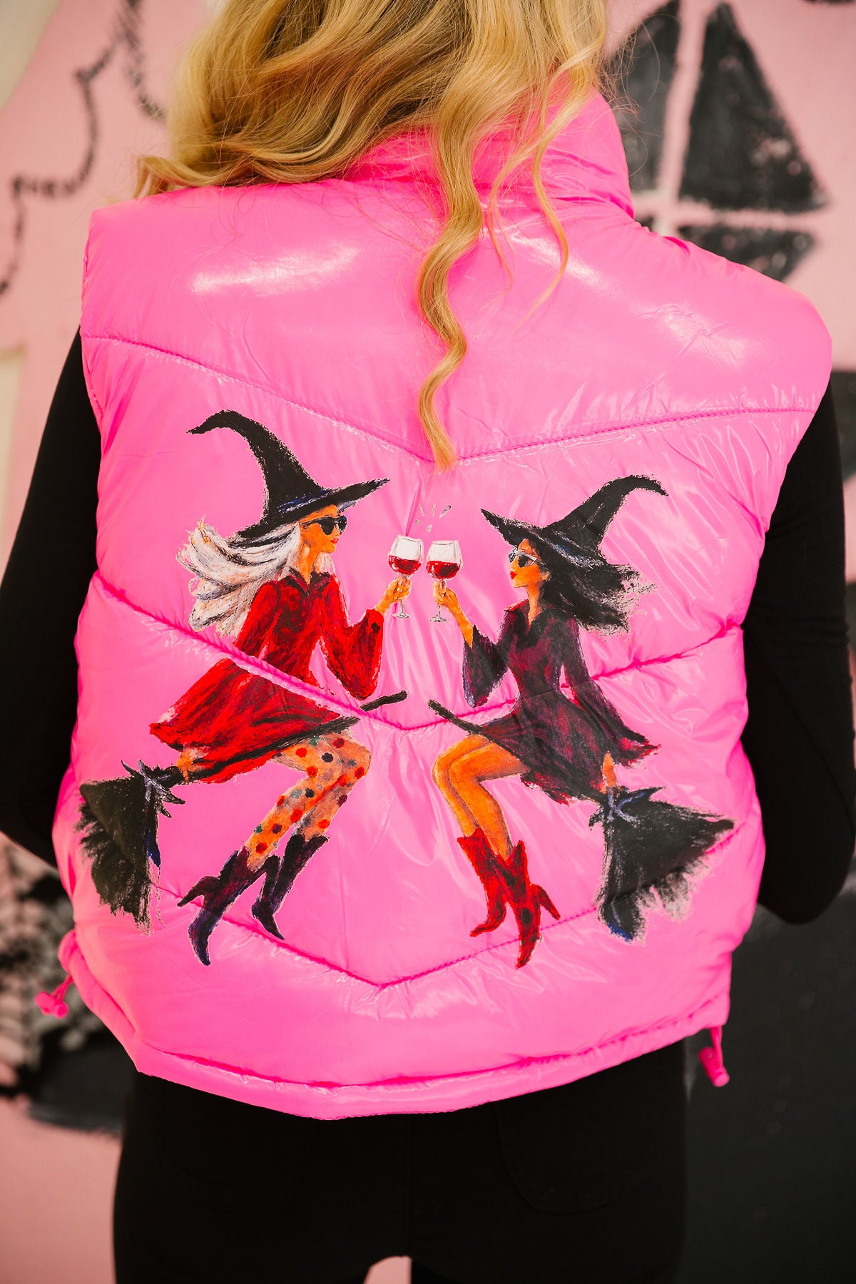 BREWS & BROOM PINK PUFFER VEST VEST Judith March