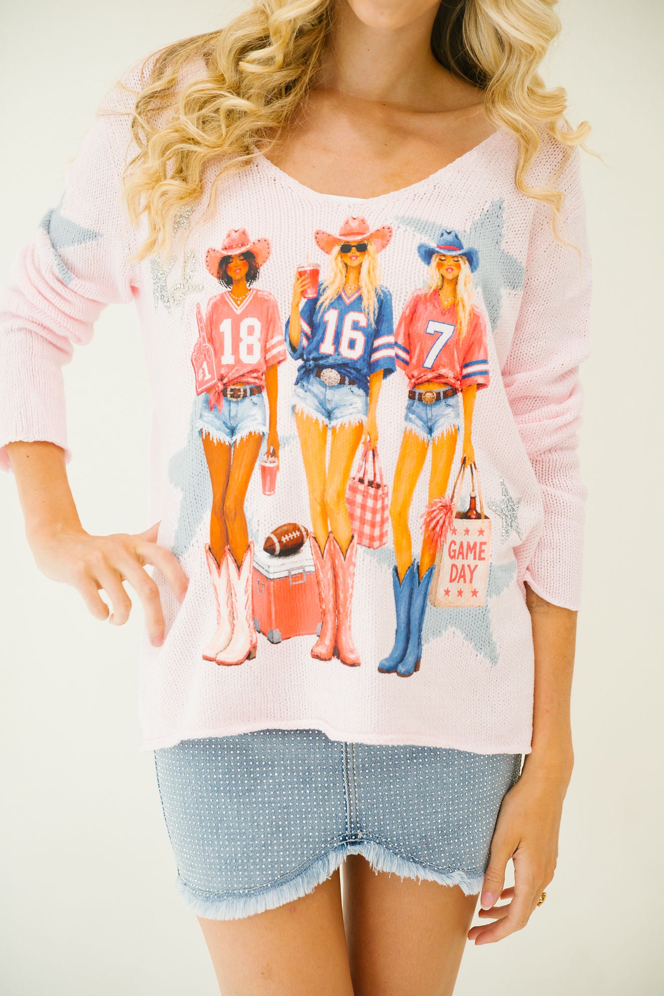 TAILGATE SOCIAL STAR SWEATER SWEATER Judith March
