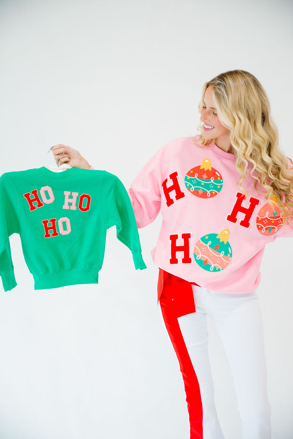 MINI KIDS HO HO HO GREEN PULLOVER PULLOVER Judith March