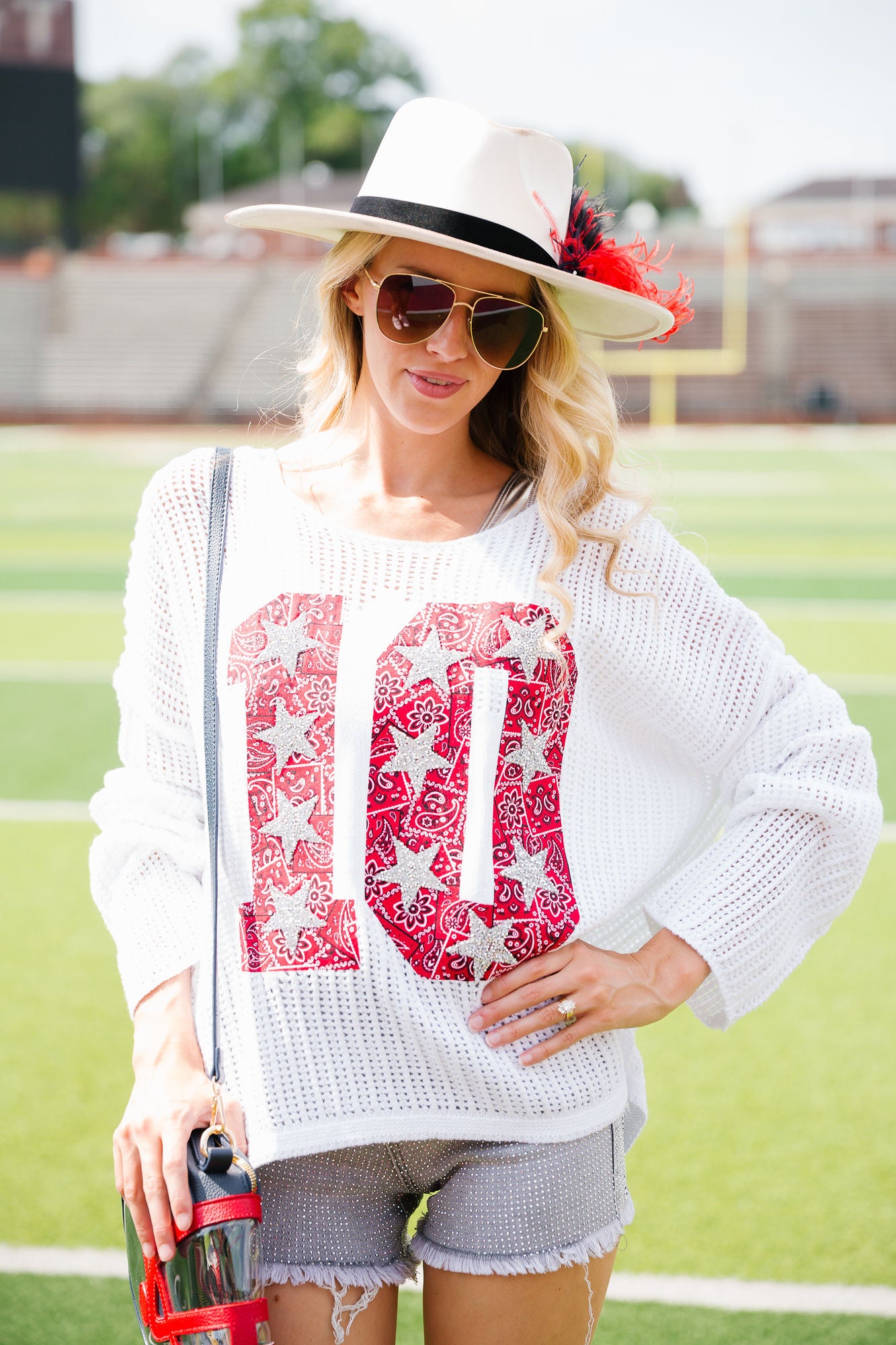 CUSTOM BANDANA NUMBER CROCHET TOP SWEATER Judith March