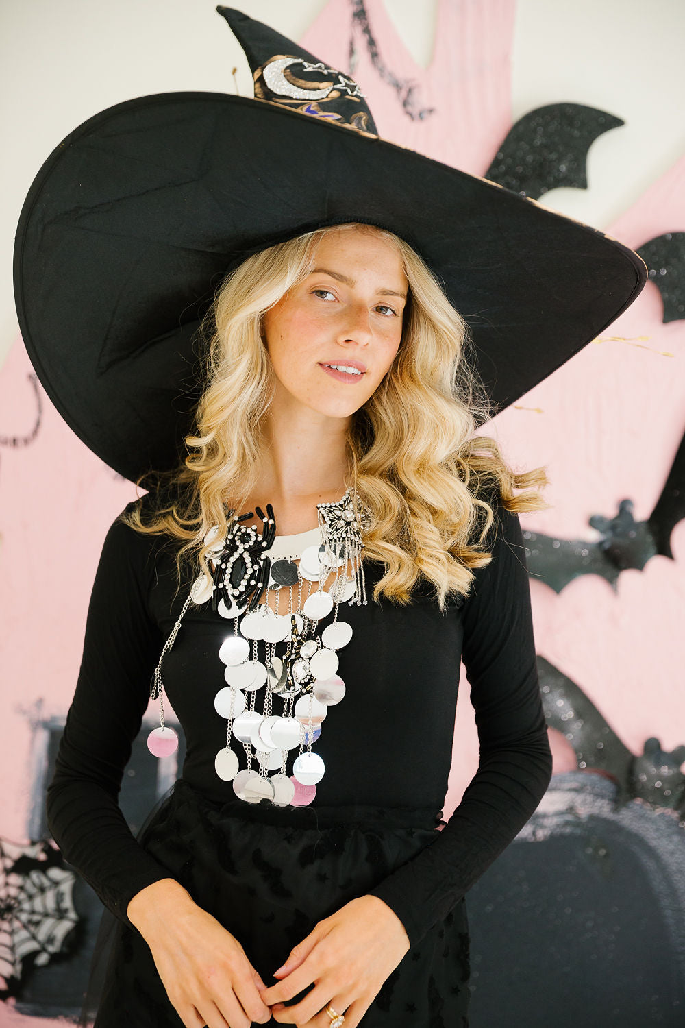 MOONLIT WEB STATEMENT NECKLACE BRACELET Judith March