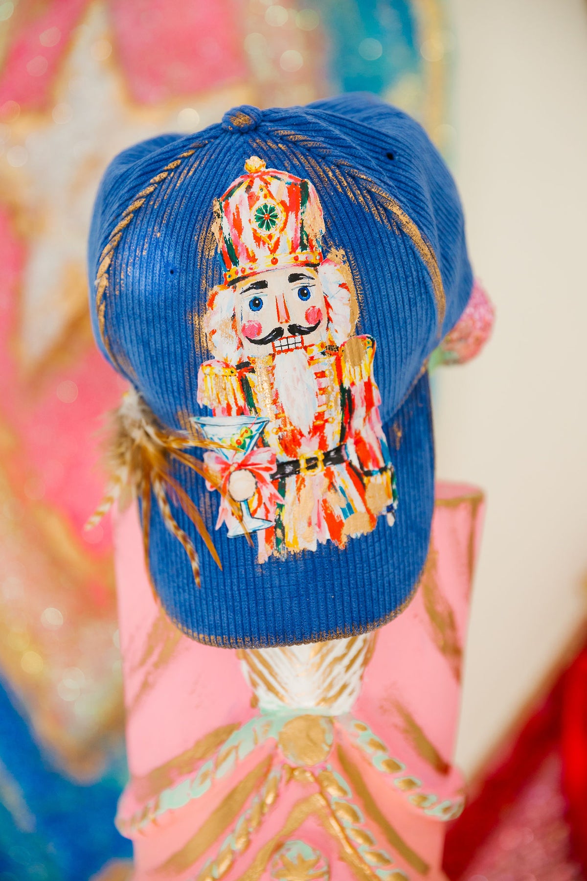 TIPSY TOY SOLIDER BLUE CORDUROY TRUCKER HAT TRUCKER HAT Judith March