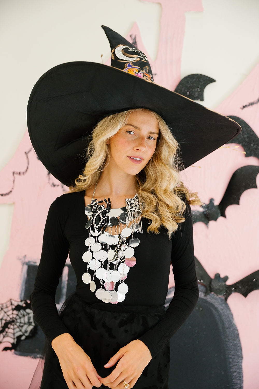 MOONLIT WEB STATEMENT NECKLACE BRACELET Judith March
