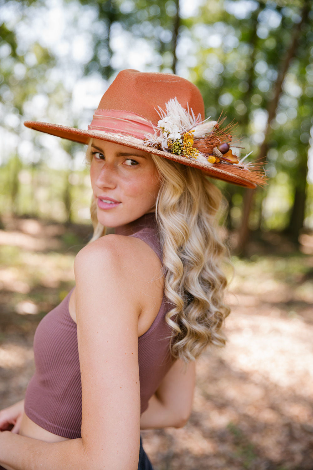 PINE CONE PLUME RANCHER HAT RANCHER HAT Judith March