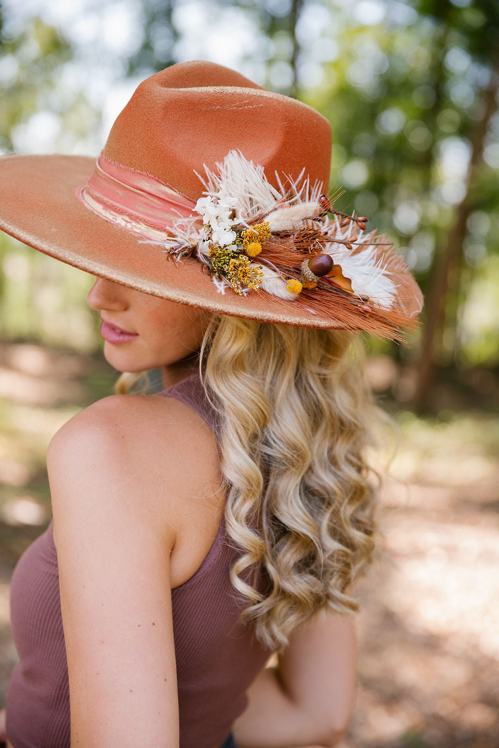 PINE CONE PLUME RANCHER HAT RANCHER HAT Judith March
