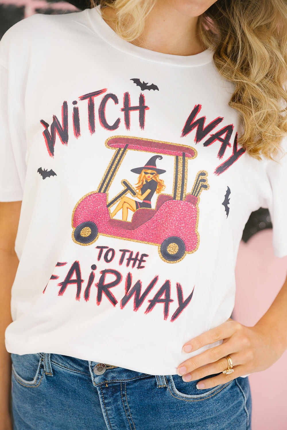 WITCH WAY TO THE FAIRWAY TEE/TANK TEE Judith March