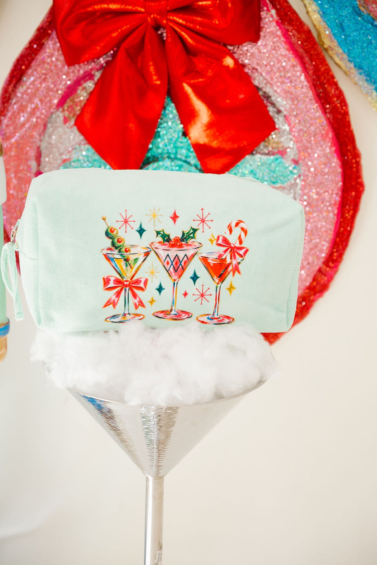MARTINIS & MISTLETOE MINT TERRY BAG TERRY BAG Judith March