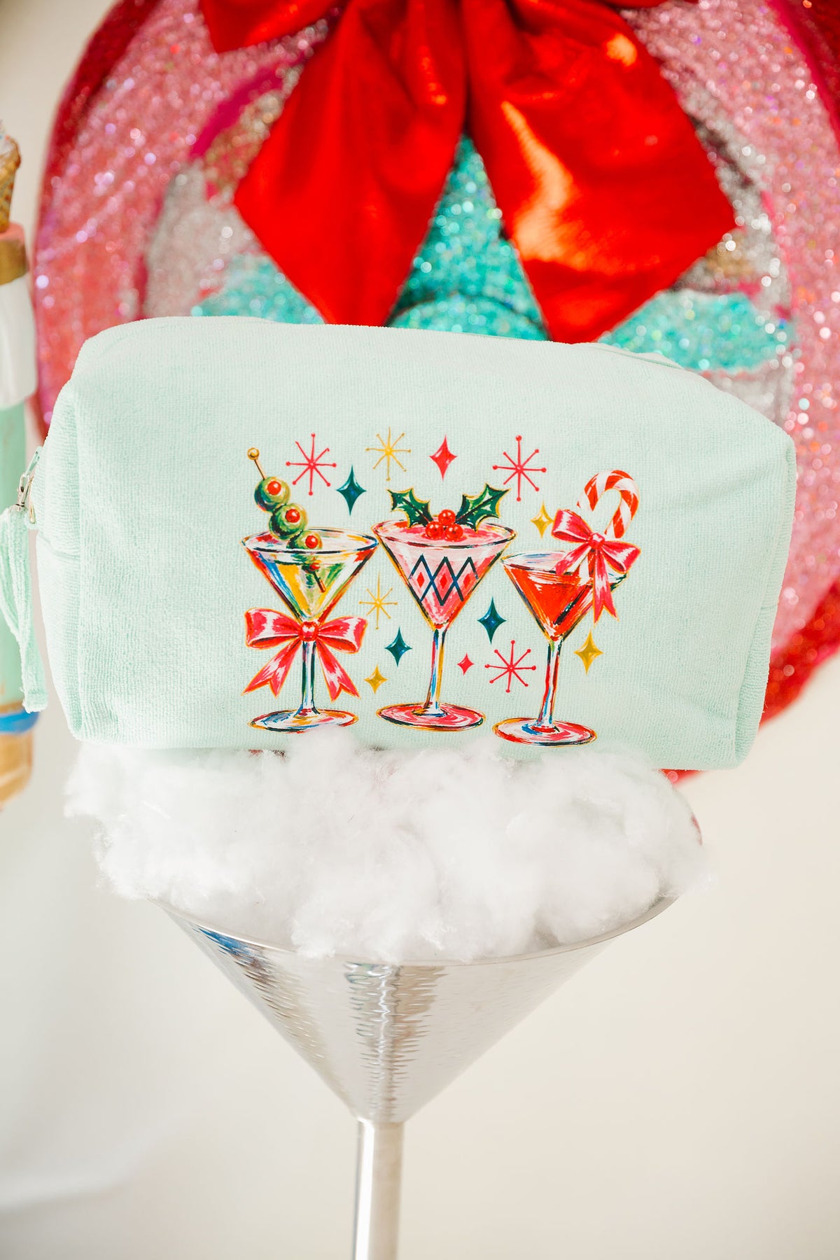 MARTINIS & MISTLETOE MINT TERRY BAG TERRY BAG Judith March