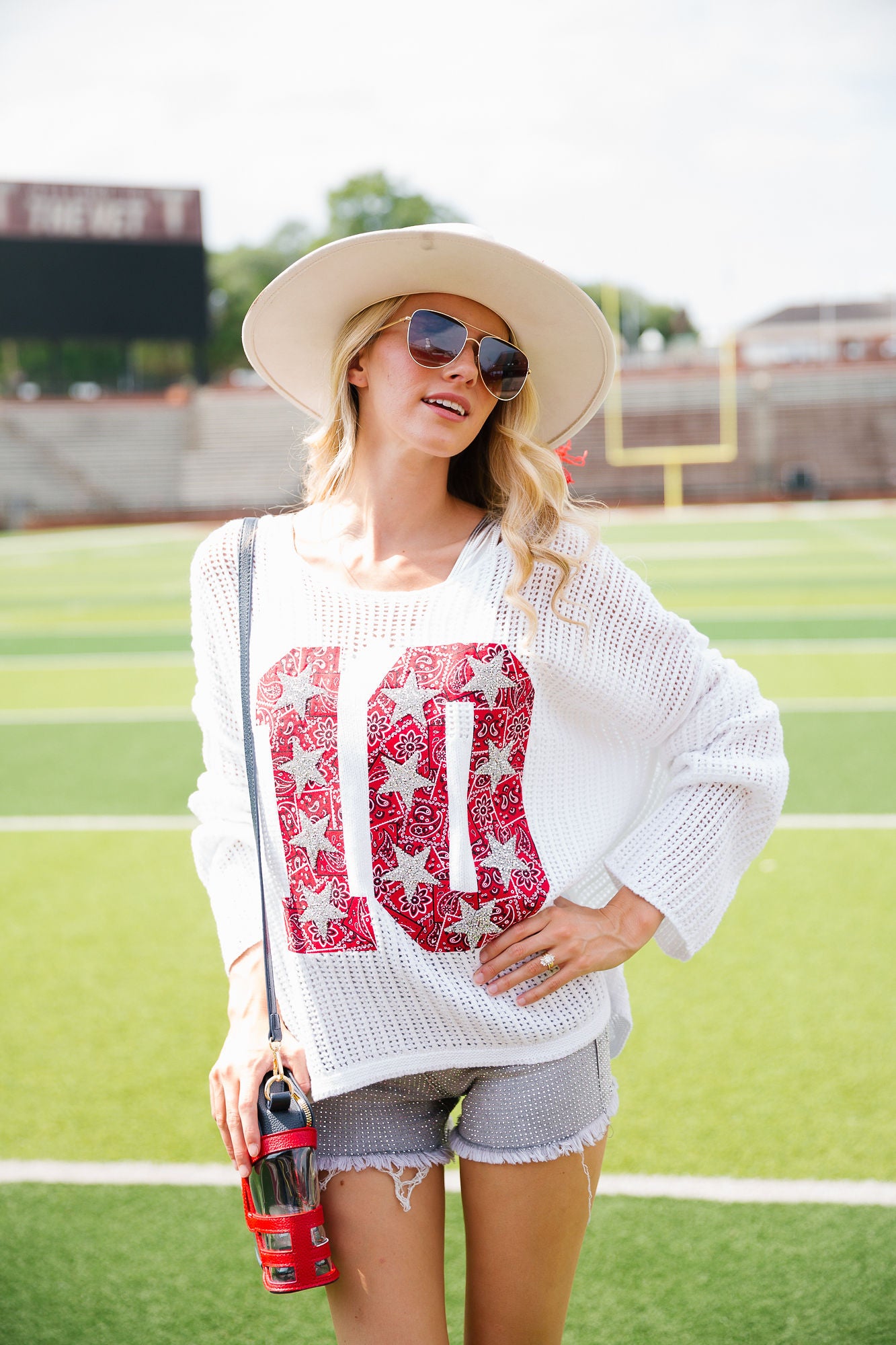CUSTOM BANDANA NUMBER CROCHET TOP SWEATER Judith March