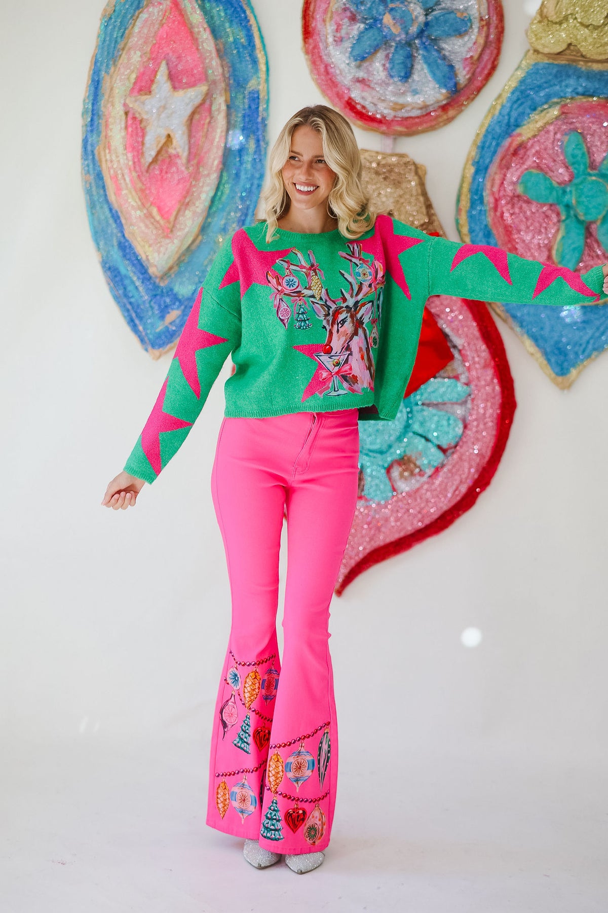 MERRY & BRIGHT PINK FLARES FLARES Judith March