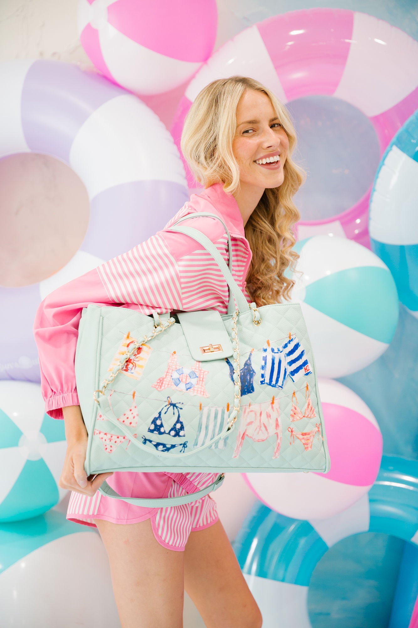 BIKINI BREEZE BLUE LUXE TOTE
