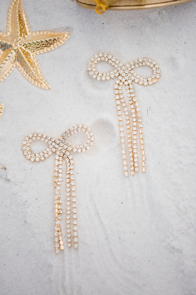 BOW FRINGE EARRINGS earrings Judith March