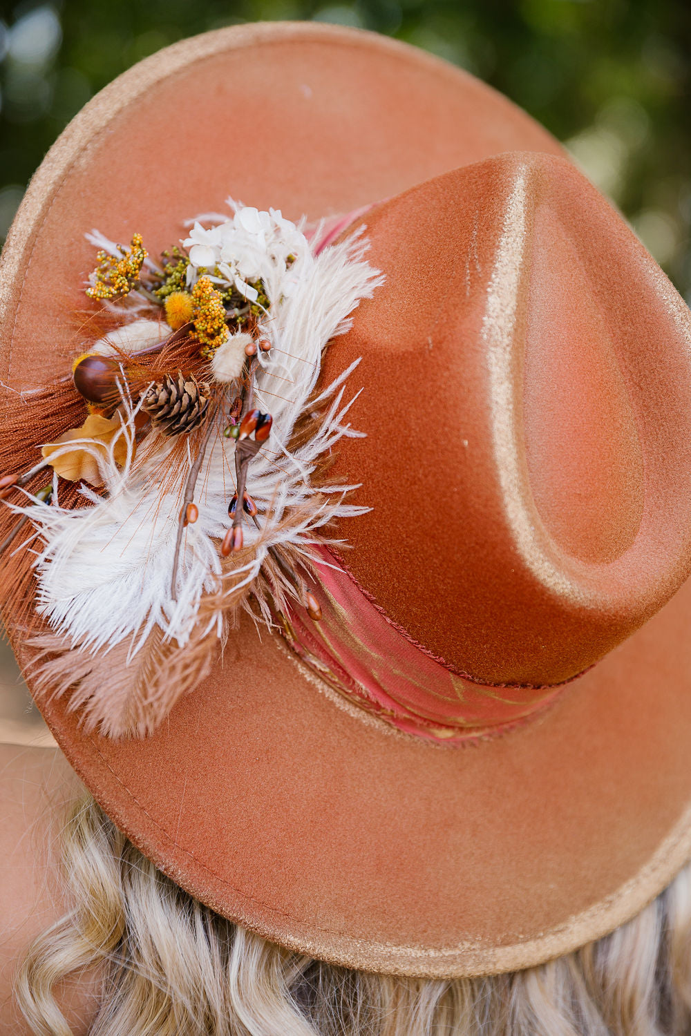 PINE CONE PLUME RANCHER HAT RANCHER HAT Judith March