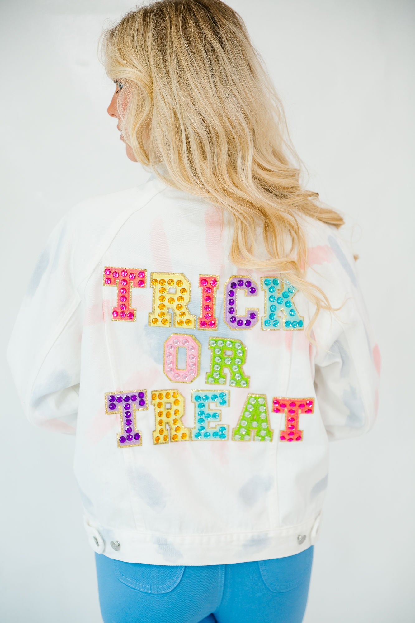 TRICK OR TREAT PASTEL DENIM JACKET JACKET Judith March