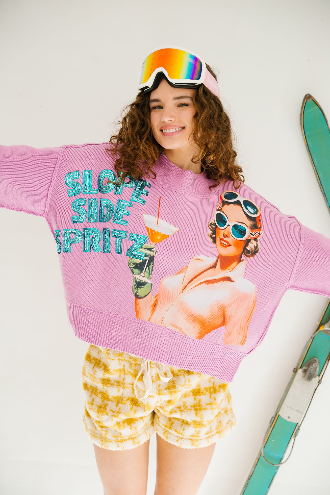 SLOPESIDE SPRITZ PINK SWEATER SWEATER Judith March