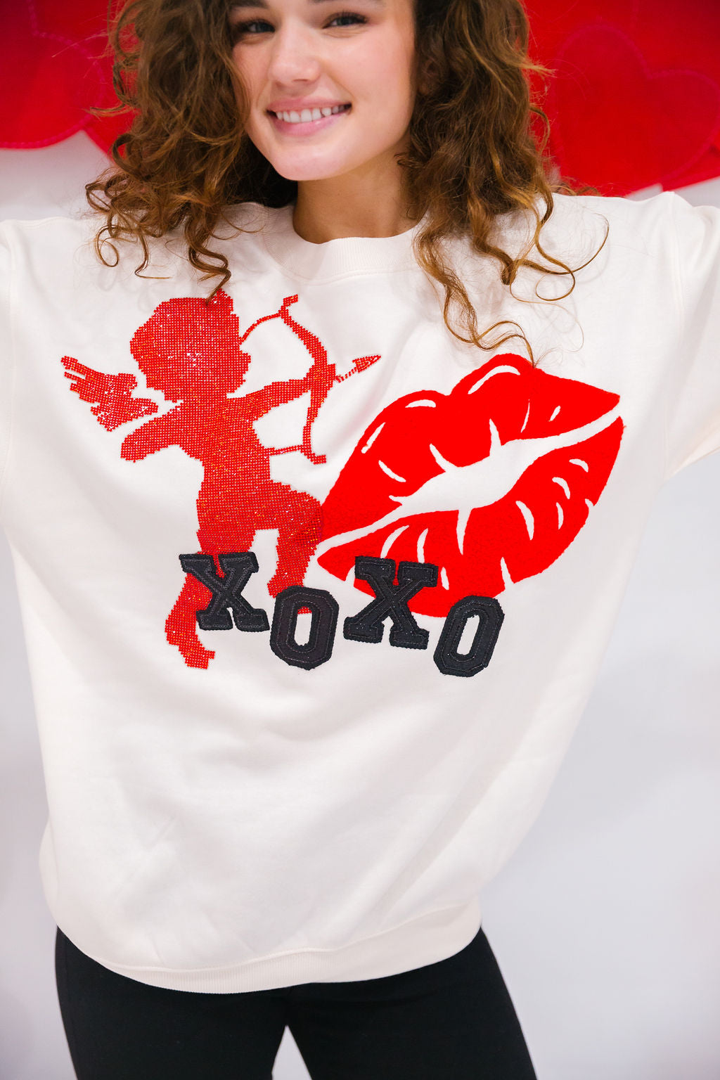 XOXO CUPID CREAM PULLOVER