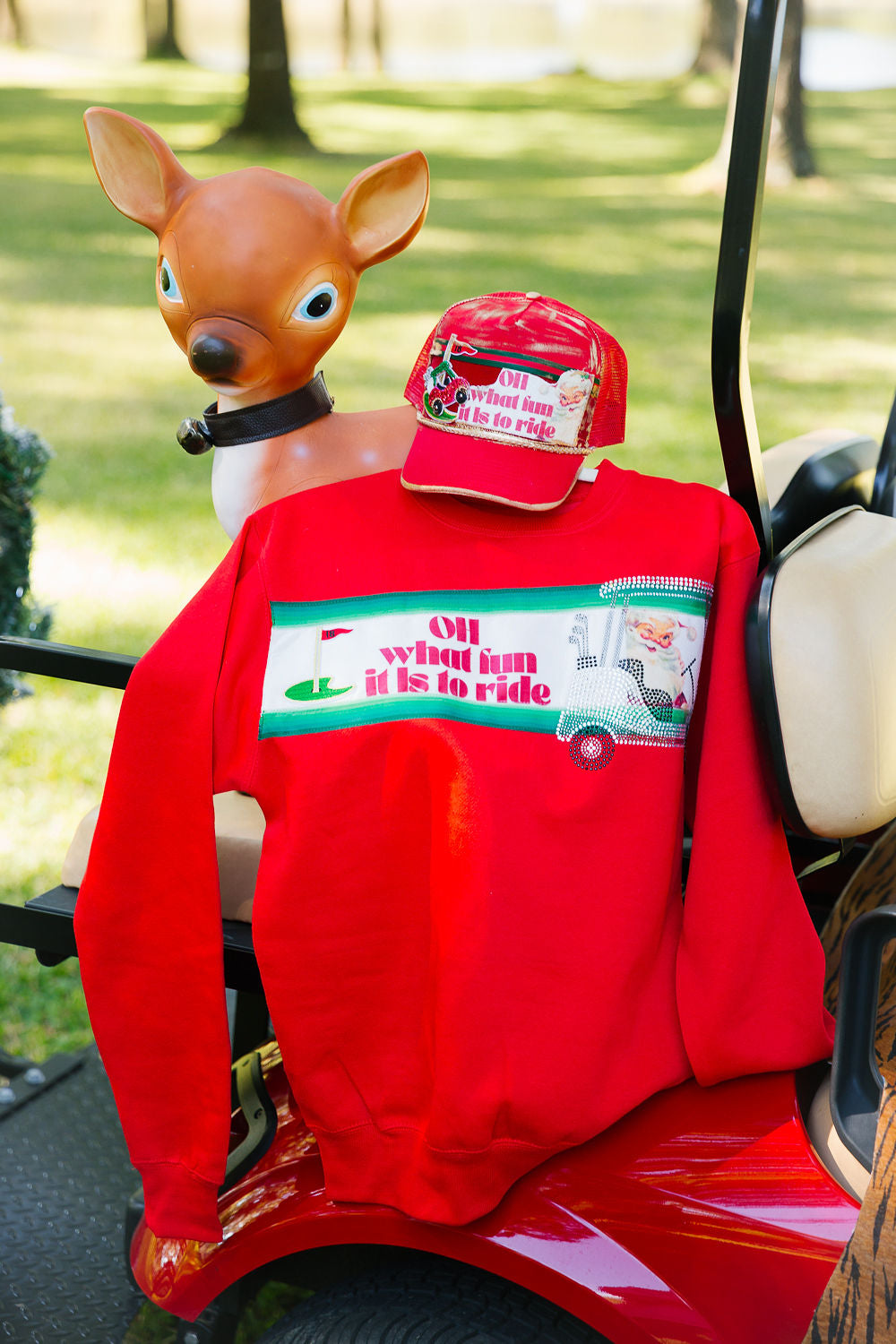 OH WHAT FUN RED RIBBON PULLOVER PULLOVER Judith March