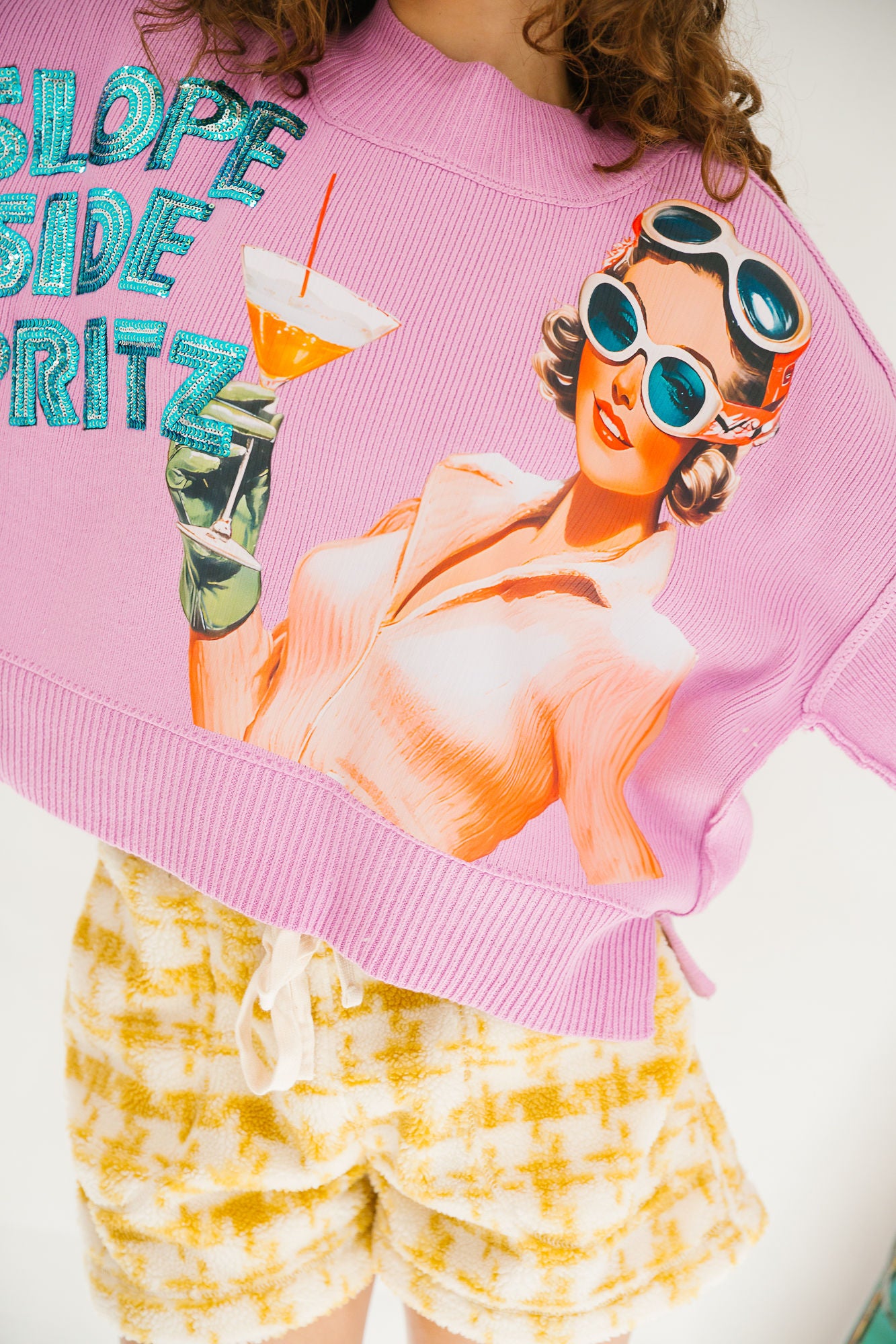 SLOPESIDE SPRITZ PINK SWEATER SWEATER Judith March