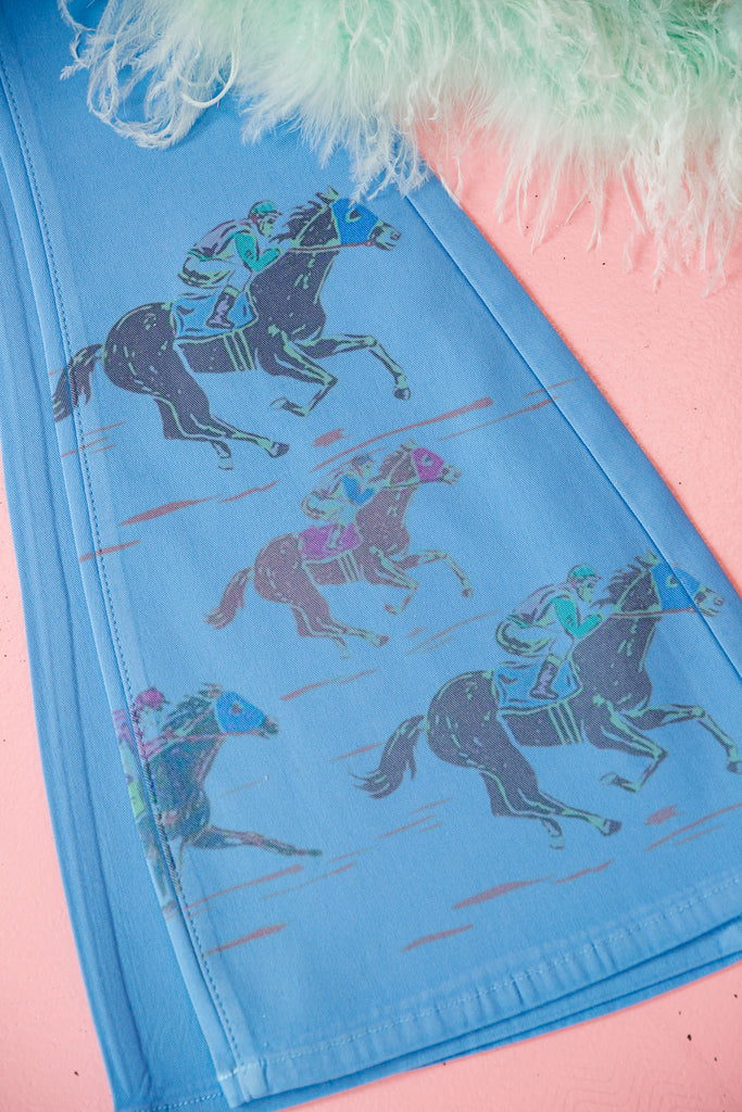 OFF TO THE RACES BLUE FLARES FLARES Judith March