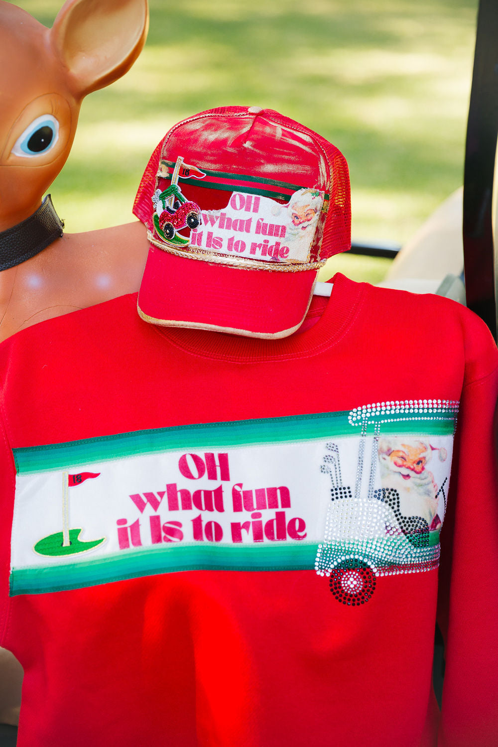 18TH HOLE SANTA STRUCTURED HAT TRUCKER HAT Judith March