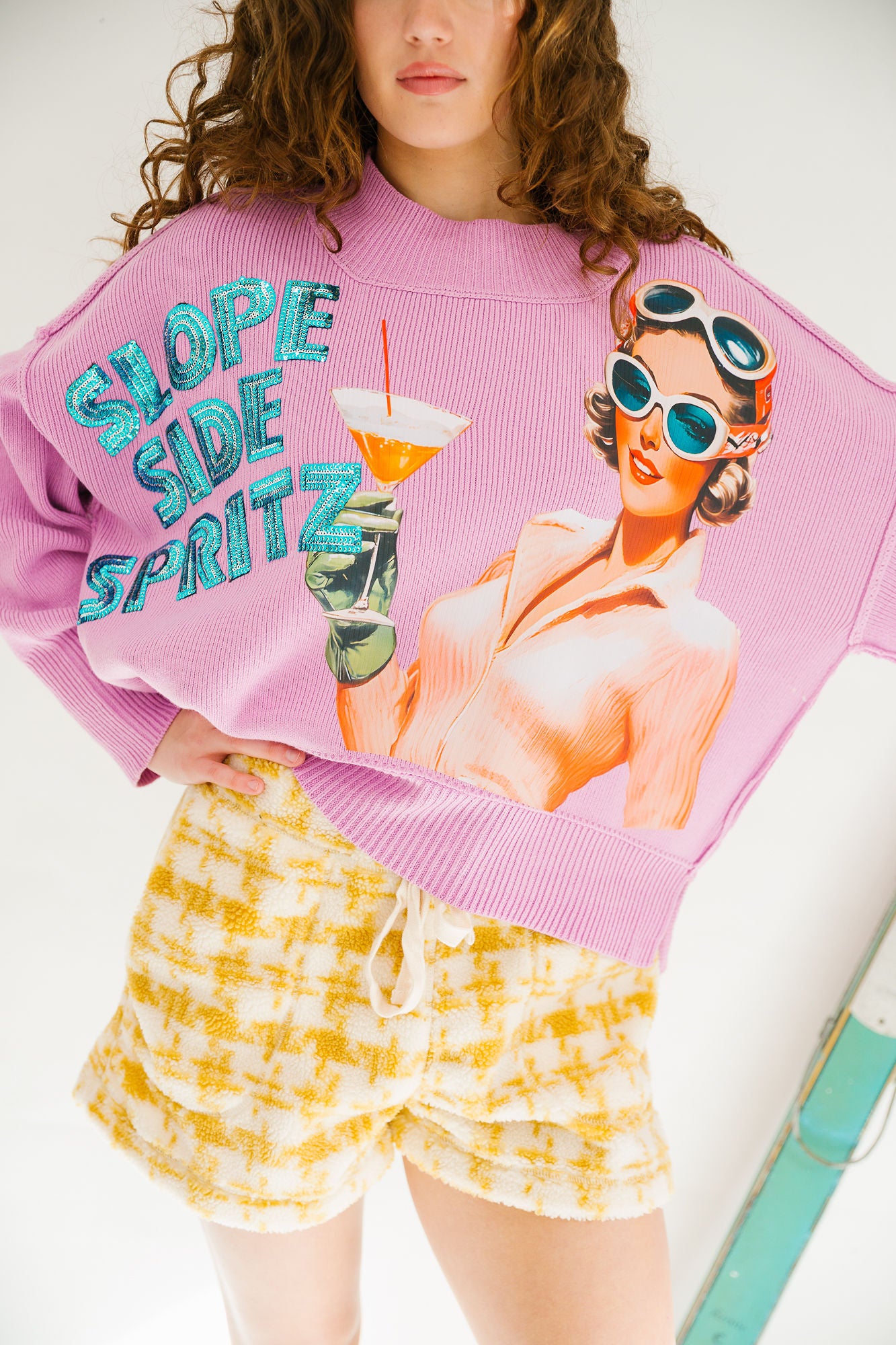 SLOPESIDE SPRITZ PINK SWEATER SWEATER Judith March