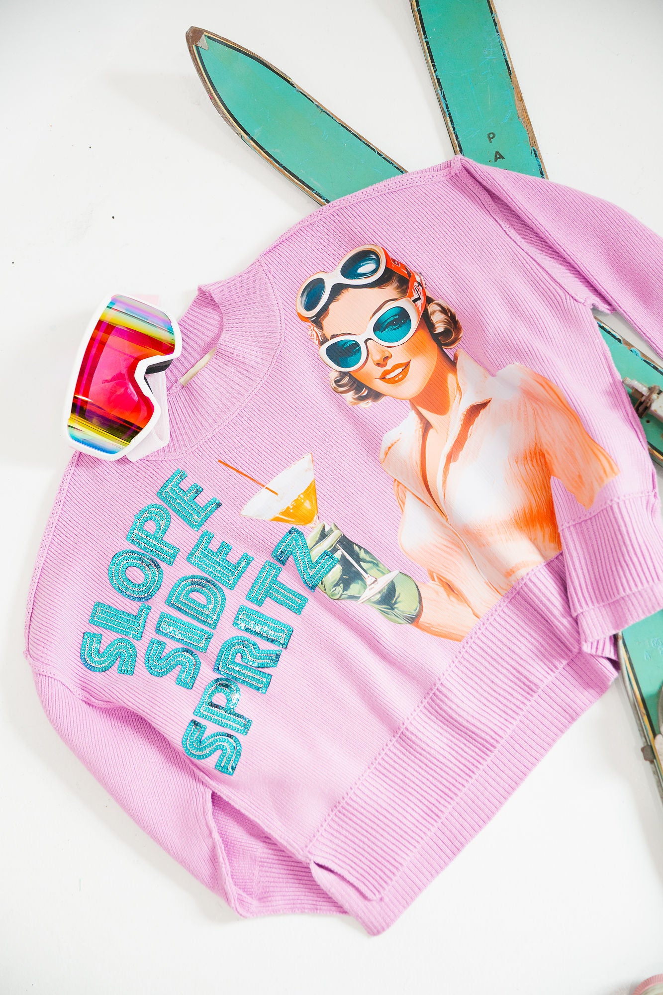 SLOPESIDE SPRITZ PINK SWEATER SWEATER Judith March